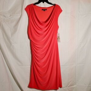 Sharagano Asymmetrical Pink Dress
